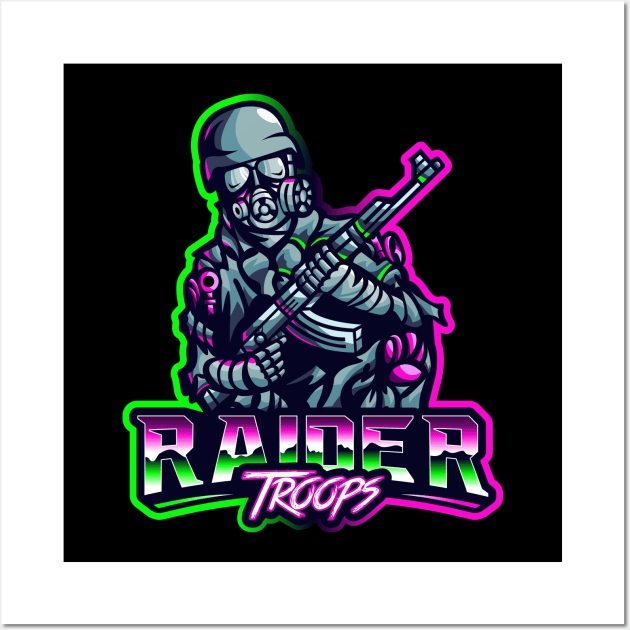 Raider Troops Esports Team Wall Art by Ockoaries